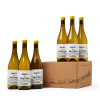 Six chardonnay bottles with packaging