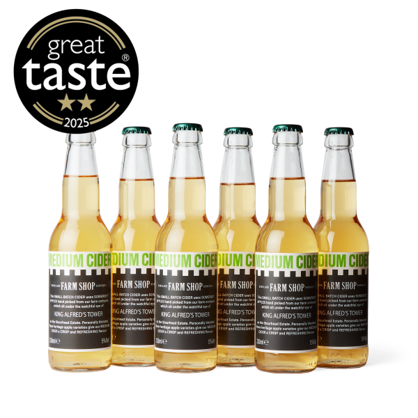 Six bottles of Farm Shop medium apple cider