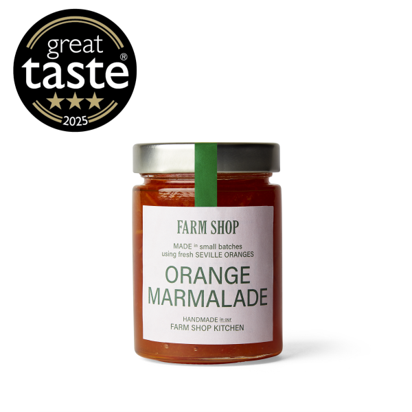 Farm Shop Orange Marmalade jar with Great Taste Award badge