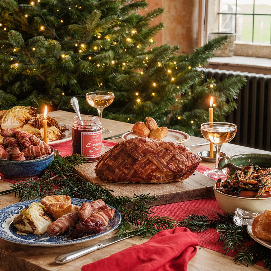 Bacon Latticed Stuffed Turkey Breast