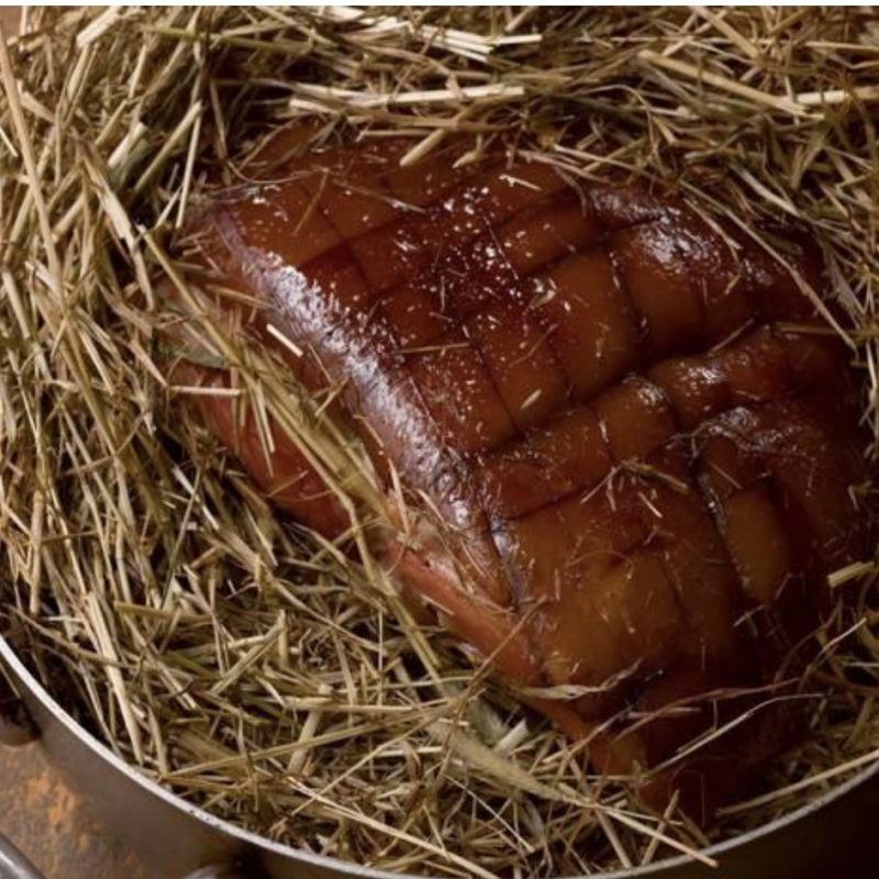 Recipe: Hay Baked Ham with Cider Sauce