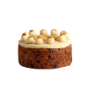 Whole easter simnel cake with marzipan icing