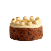 Whole easter simnel cake with marzipan icing