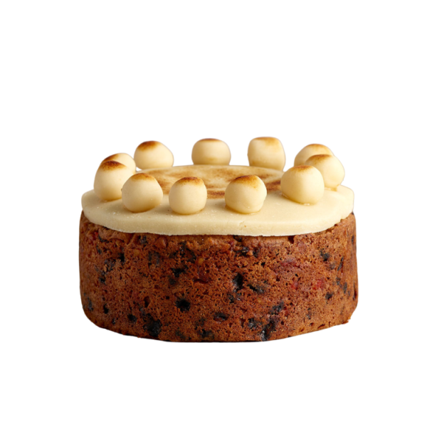 Whole easter simnel cake with marzipan icing