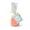 Pink decorated iced easter biscuit in packaging