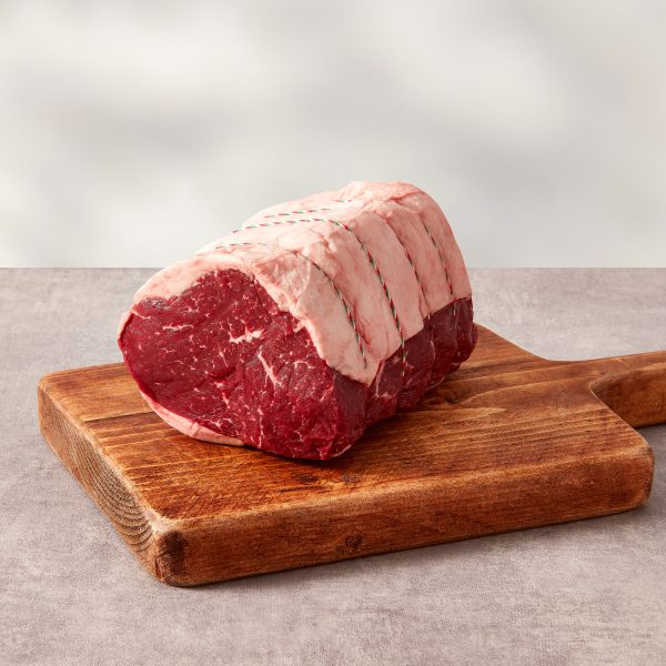 Wagyu X Topside Beef on a chopping board