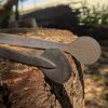 Close up of Thorn Wood Forge bbq tongs