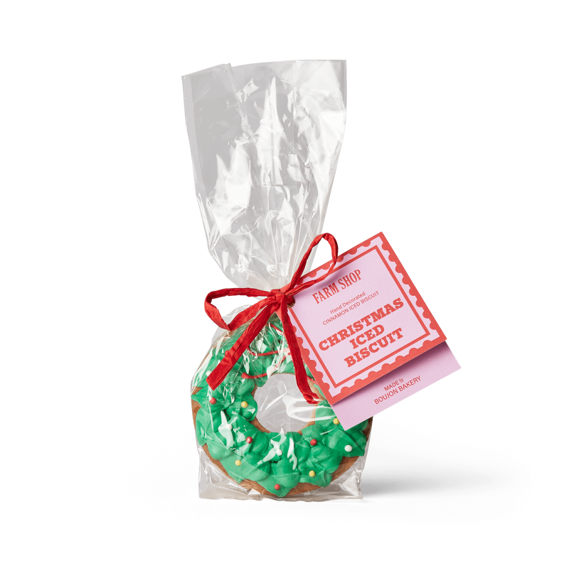 Christmas Wreath Iced Biscuit