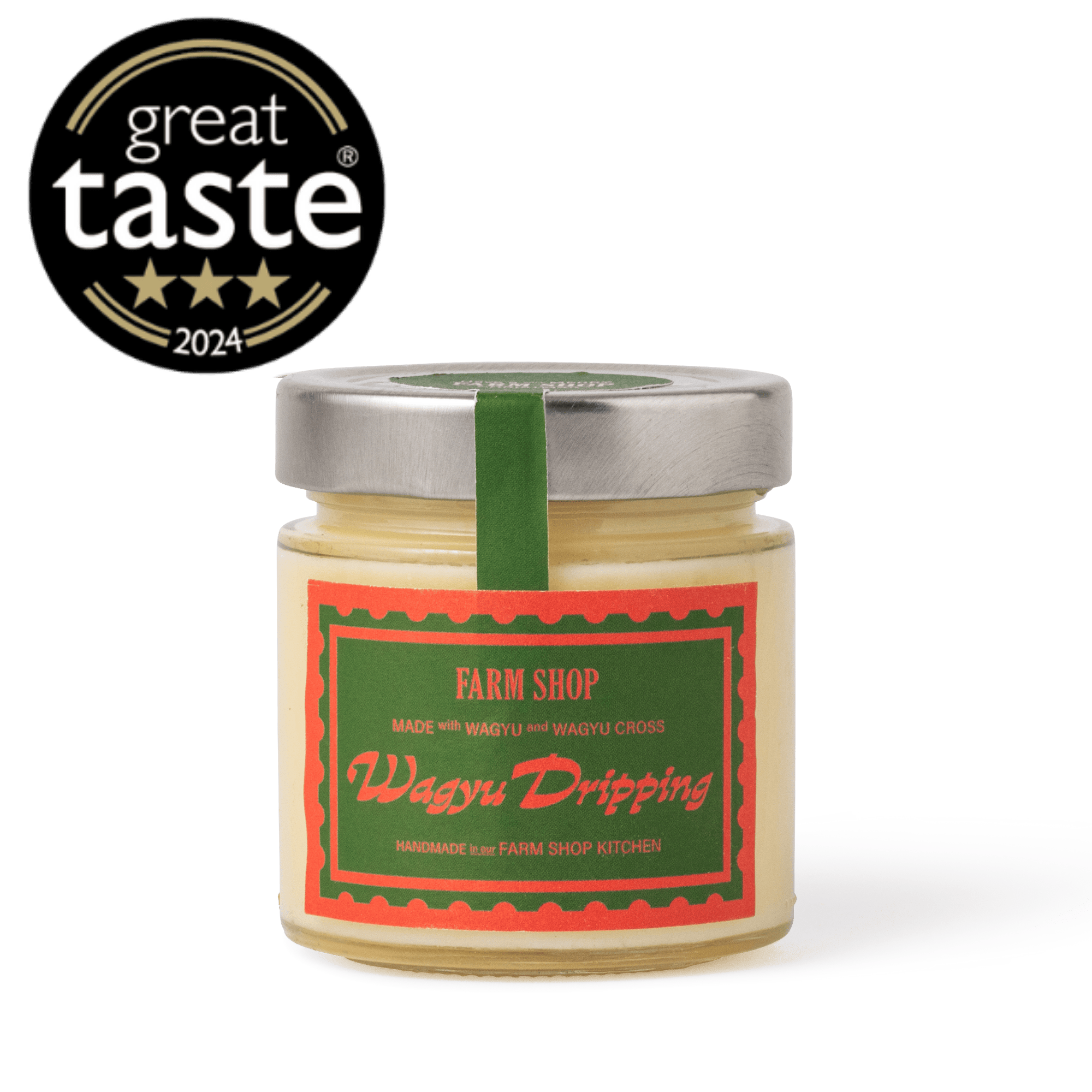 jar of wagyu dripping with festive packaging