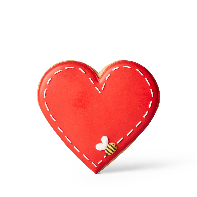 Valentine’s Heart Iced Biscuit